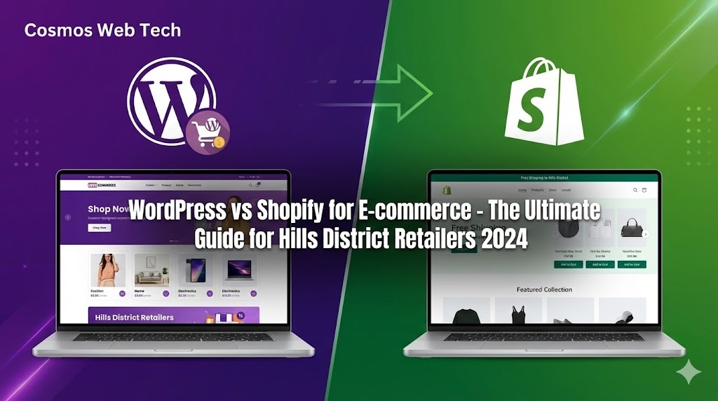 WordPress vs Shopify for E-commerce: The Ultimate Guide for Hills District Retailers in 2024