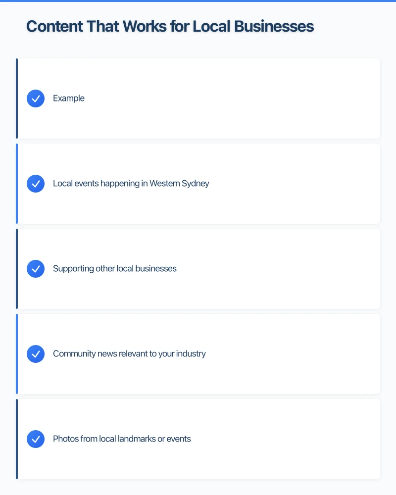 Content That Works for Local Businesses Infographic