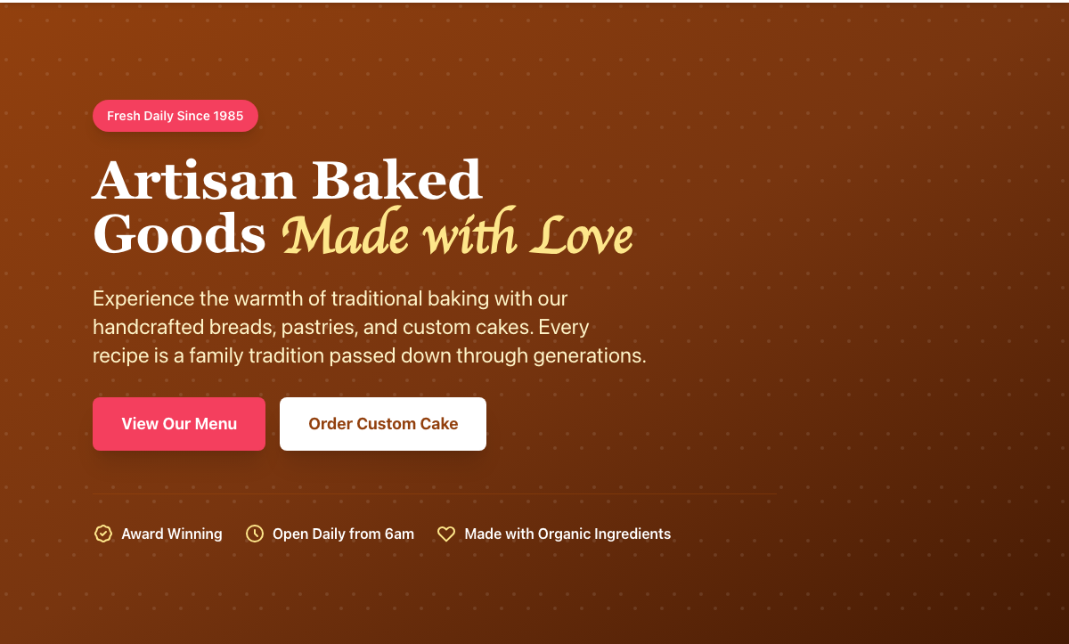 Demo Website Hero Section